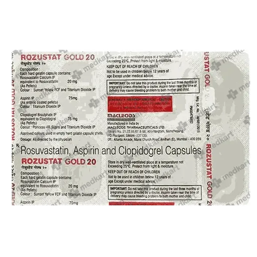 rozustat gold 20mg capsule 10's